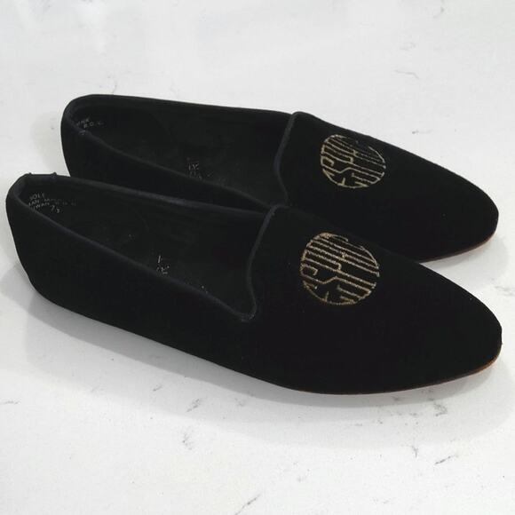 Esprit velvet luxury loafers size 7.5 womens rare slip on Witchy whimsygoth - Picture 3 of 6